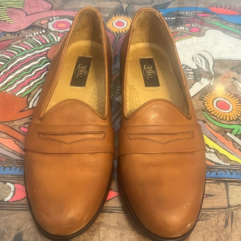 High End Zelli Arezzo Italian Calf Slip-On Rust 🎉Sz 8 Retail $445 - Picture 2 of 4